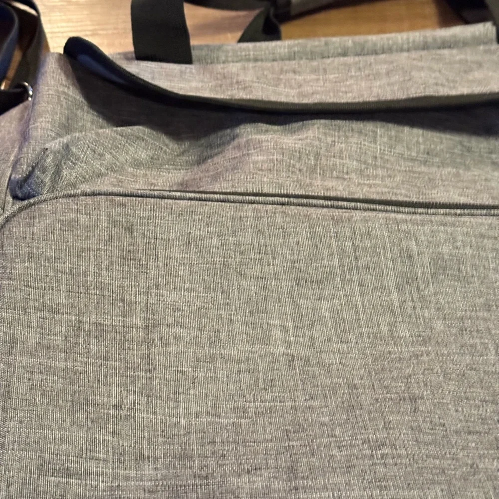 Honest Gray Messenger/ Briefcase Style Bag With 3 Different Compartments